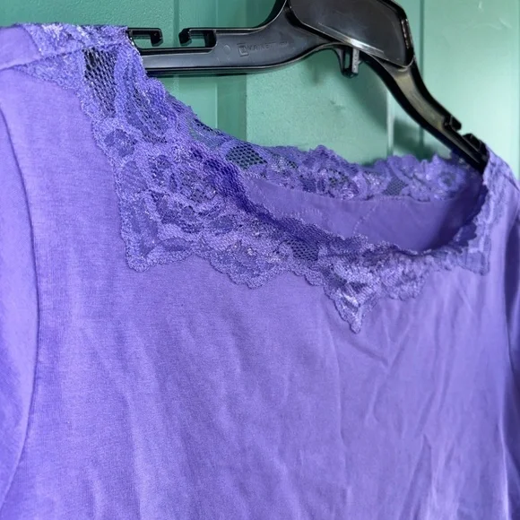 Coldwater creek large lace trim top - Picture 3 of 5